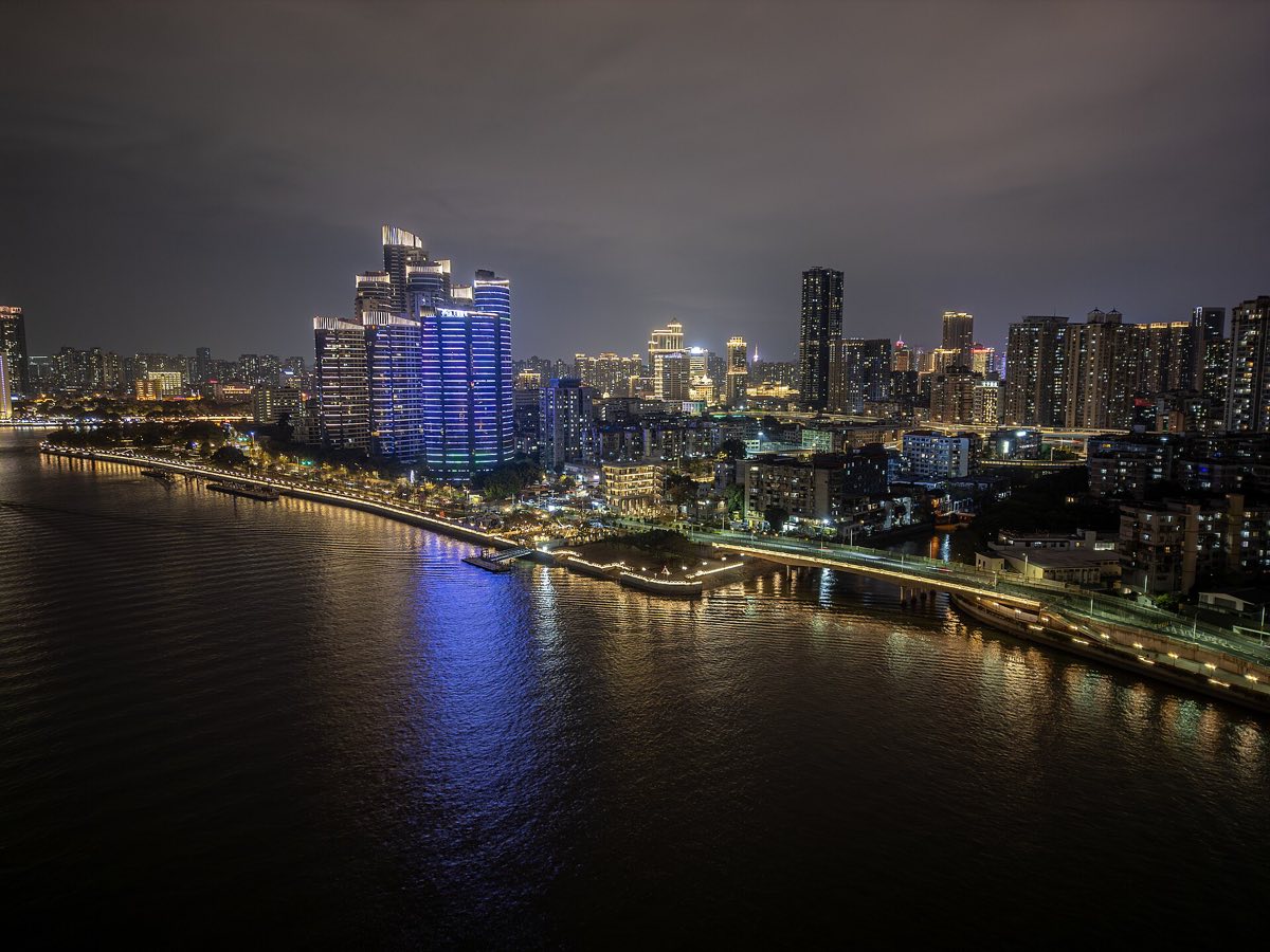 Haizhu district across the Pearl River in Guangzhou